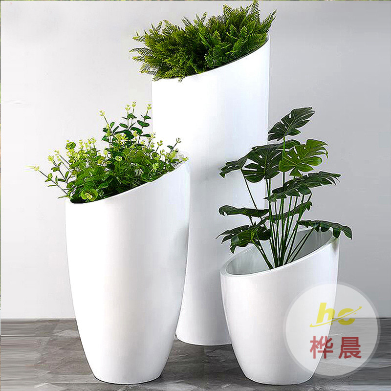 異形玻璃鋼花盆完美適用遼寧鞍山商場任意位置擺放